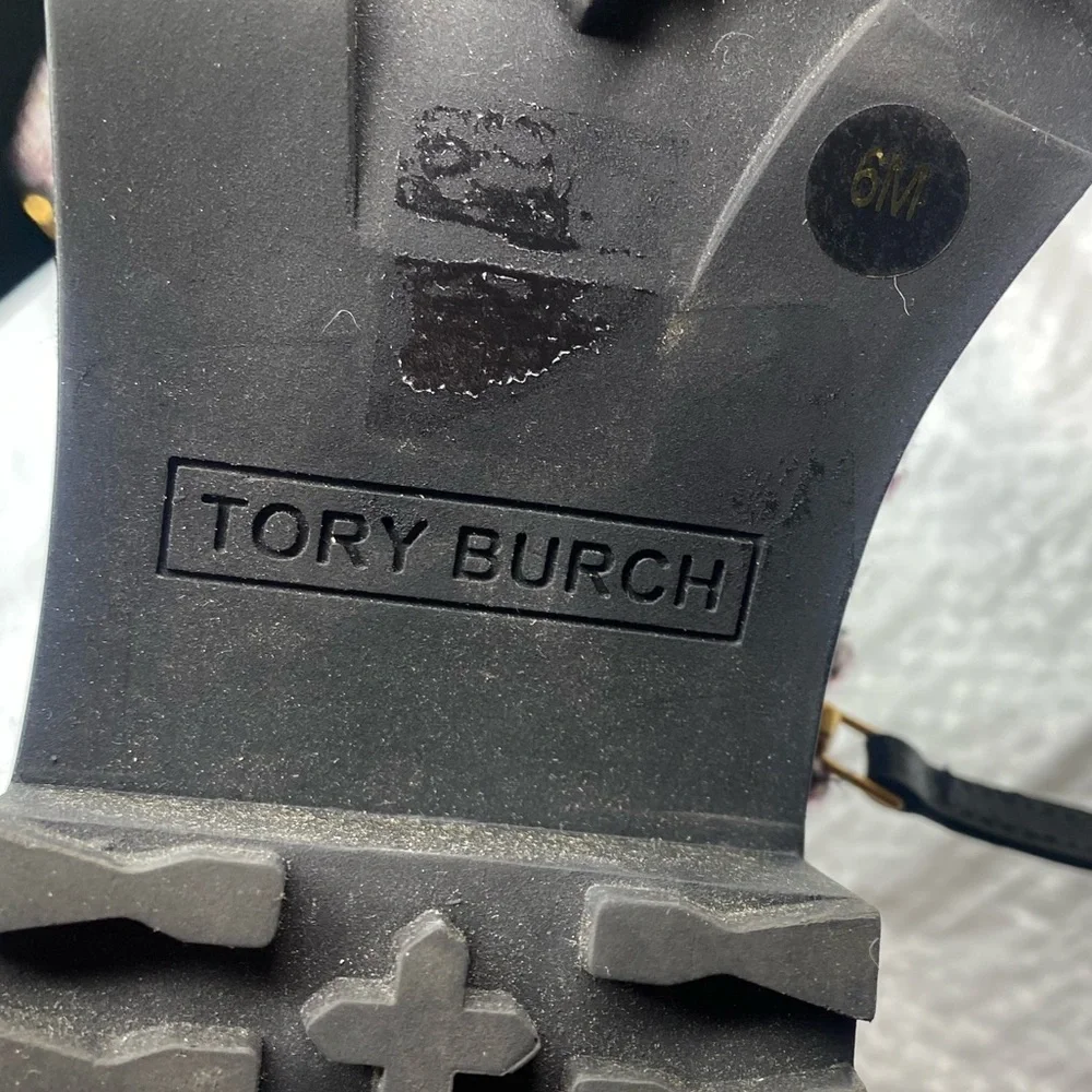 Tory Burch Multicolor Black Miller Tweed Boots Booties Woman’s  size 6 - Picture 7 of 9